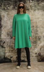 Zelené hedvábné šaty od BALENCIAGA