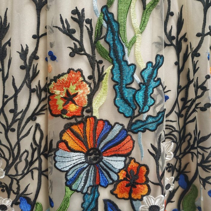 dress with embroidery